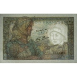 F 08-17 - 09/01/1947 - 10 francs - Mineur - Série X.129 - Etat : SUP+