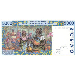 Bénin - Pick 213Bl - 5'000 francs - 2002 - Etat : NEUF