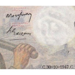 F 08-18 - 30/10/1947 - 10 francs - Mineur - Série G.141 - Etat : SUP