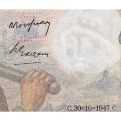 F 08-18 - 30/10/1947 - 10 francs - Mineur - Série G.141 - Etat : SUP+