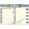Bénin - Pick 213Bl - 5'000 francs - 2002 - Etat : TTB+