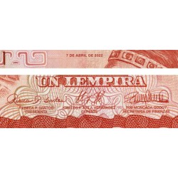 Honduras - Pick 96e - 1 lempira - Série GR - 07/04/2022 - Etat : NEUF