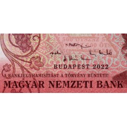 Hongrie - Pick 202b - 500 forint - Série EM - 2022 - Etat : NEUF