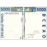 Bénin - Pick 213Bl - 5'000 francs - 2002 - Etat : SUP