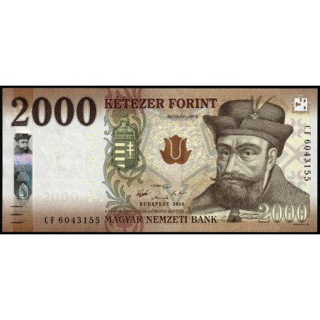 Hongrie - Pick 204a - 2'000 forint - Série CF - 2016 - Etat : NEUF