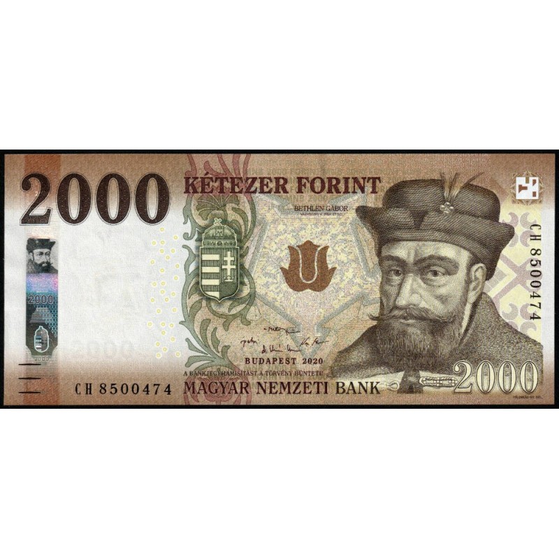 Hongrie - Pick 204b - 2'000 forint - Série CH - 2020 - Etat : NEUF