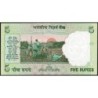 Inde - Pick 94Ac - 5 rupees - Série 32D - Lettre R - 2011 - Etat : NEUF
