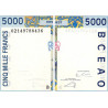 Bénin - Pick 213Bl - 5'000 francs - 2002 - Etat : SUP+