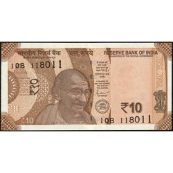 Inde - Pick 109e_1 - 10 rupees - Série 10B - Sans lettre - 2021 - Etat : NEUF