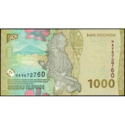 Indonésie - Pick 162a - 1'000 rupiah - Série HAV - 2022/2022 - Etat : NEUF