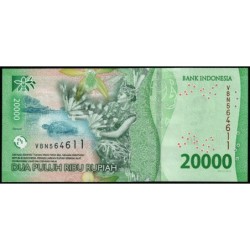 Indonésie - Pick 166c - 20'000 rupiah - Série VBN - 2022/2024 - Etat : NEUF