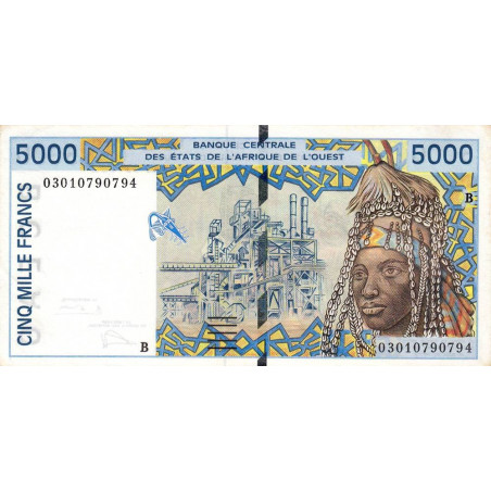 Bénin - Pick 213Bm - 5'000 francs - 2003 - Etat : SUP