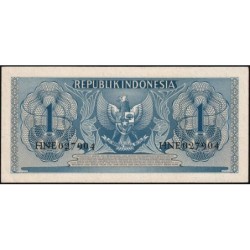 Indonésie - Pick 74 - 1 rupiah - Série HNE - 1956 - Etat : pr.NEUF