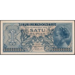 Indonésie - Pick 74 - 1 rupiah - Série JWH - 1956 - Etat : pr.NEUF