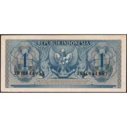 Indonésie - Pick 74 - 1 rupiah - Série JWH - 1956 - Etat : pr.NEUF