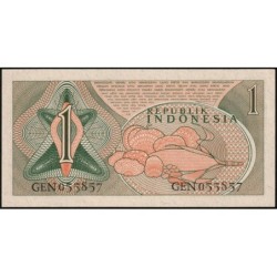 Indonésie - Pick 78a - 1 rupiah - Série GEN - 1961 - Etat : NEUF