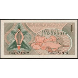 Indonésie - Pick 78a - 1 rupiah - Série GZZ - 1961 - Etat : pr.NEUF