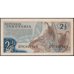 Indonésie - Pick 79 - 2 1/2 rupiah - Série DTC - 1961 - Etat : pr.NEUF