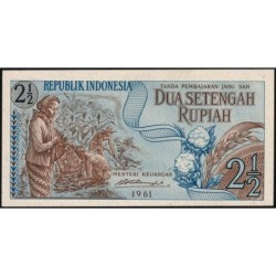 Indonésie - Pick 79 - 2 1/2 rupiah - Série EMP - 1961 - Etat : NEUF