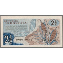Indonésie - Pick 79 - 2 1/2 rupiah - Série EMP - 1961 - Etat : NEUF