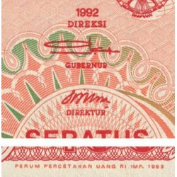 Indonésie - Pick 127a - 100 rupiah - Série NAZ - 1992/1992 - Etat : NEUF