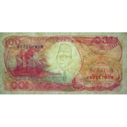Indonésie - Pick 127c - 100 rupiah - Série WHM - 1992/1994 - Etat : SUP+
