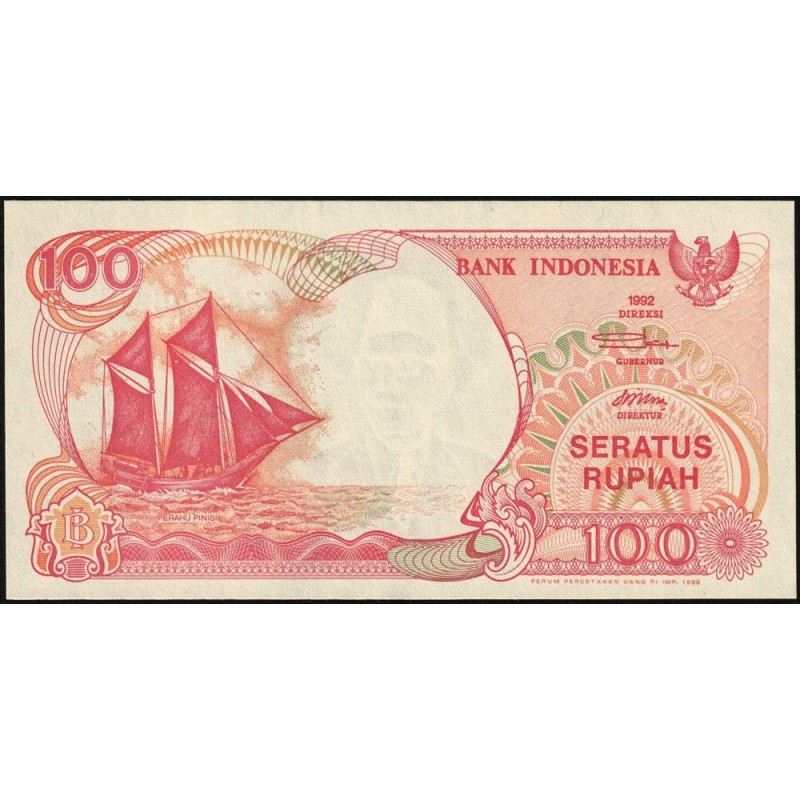 Indonésie - Pick 127e - 100 rupiah - Série ZZA - 1992/1996 - Etat : NEUF
