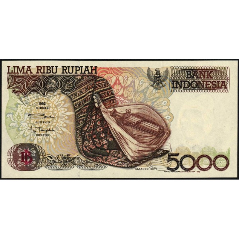 Indonésie - Pick 130a - 5'000 rupiah - Série EAD - 1992/1992 - Etat : NEUF