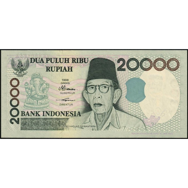 Indonésie - Pick 138e - 20'000 rupiah - Série YEW - 1998/2002 - Etat : NEUF