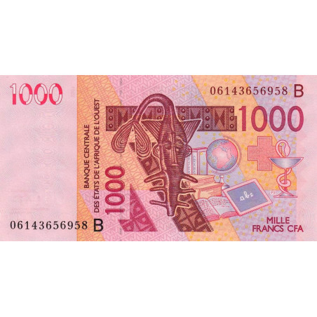 Bénin - Pick 215Bd - 1'000 francs - 2006 - Etat : NEUF