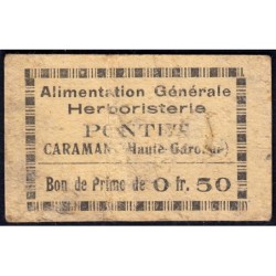 31 - Caraman - Alimentation Générale Herboristerie - Pontet - 0 franc 50 - Type 1b - Etat : TB-