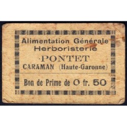 31 - Caraman - Alimentation Générale Herboristerie - Pontet - 0 franc 50 - Type 1a - Etat : TB-