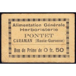 31 - Caraman - Alimentation Générale Herboristerie - Pontet - 0 franc 50 - Type 1a - Etat : TTB