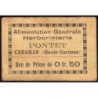 31 - Caraman - Alimentation Générale Herboristerie - Pontet - 0 franc 50 - Type 1a - Etat : TTB