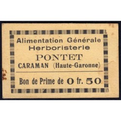 31 - Caraman - Alimentation Générale Herboristerie - Pontet - 0 franc 50 - Type 1b - Etat : TTB+
