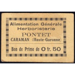 31 - Caraman - Alimentation Générale Herboristerie - Pontet - 0 franc 50 - Type 1a - Etat : SUP