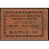 31 - Caraman - Alimentation Générale Herboristerie - Pontet - 1 franc - Type 1a - Etat : TB+