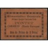 31 - Caraman - Alimentation Générale Herboristerie - Pontet - 1 franc - Type 1a - Etat : TTB
