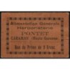 31 - Caraman - Alimentation Générale Herboristerie - Pontet - 1 franc - Type 1a - Etat : TB+