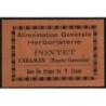 31 - Caraman - Alimentation Générale Herboristerie - Pontet - 1 franc - Type 1c - Etat : SUP