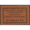 31 - Caraman - Alimentation Générale Herboristerie - Pontet - 1 franc - Type 1b - Etat : TTB+