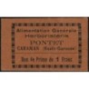 31 - Caraman - Alimentation Générale Herboristerie - Pontet - 1 franc - Type 1b - Etat : SUP+