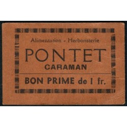 31 - Caraman - Alimentation - Herboristerie - Pontet - 1 franc - Type 2a - Etat : TTB