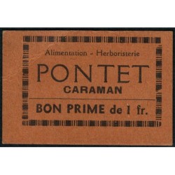 31 - Caraman - Alimentation - Herboristerie - Pontet - 1 franc - Type 2a - Etat : SUP