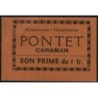 31 - Caraman - Alimentation - Herboristerie - Pontet - 1 franc - Type 2a - Etat : SUP