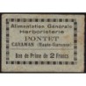 31 - Caraman - Alimentation Générale Herboristerie - Pontet - 2 francs - Type 1a - Etat : TB+
