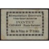 31 - Caraman - Alimentation Générale Herboristerie - Pontet - 2 francs - Type 1a - Etat : TB