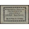 31 - Caraman - Alimentation Générale Herboristerie - Pontet - 2 francs - Type 1a - Etat : TB