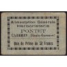 31 - Caraman - Alimentation Générale Herboristerie - Pontet - 2 francs - Type 1a - Etat : TB+