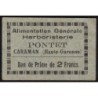 31 - Caraman - Alimentation Générale Herboristerie - Pontet - 2 francs - Type 1a - Etat : SUP